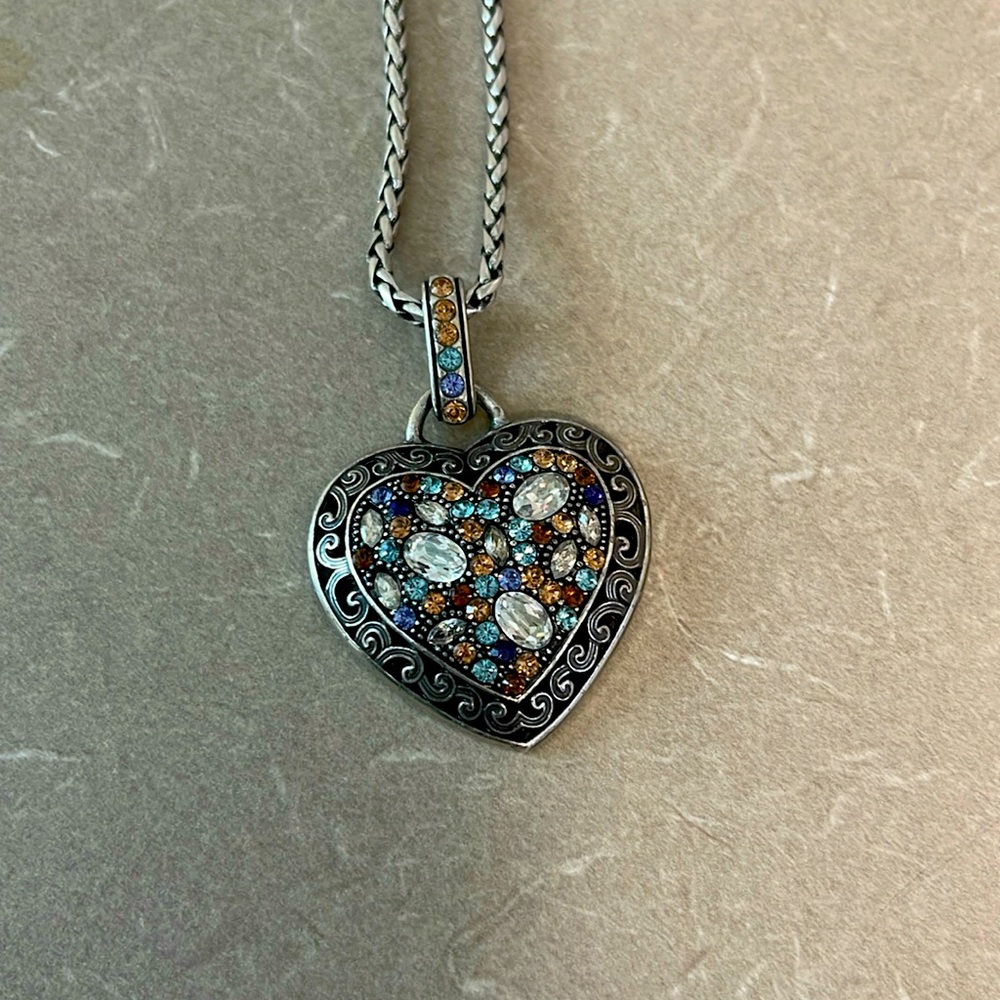 Brighton Silver plate All YouNeed Is Love necklace